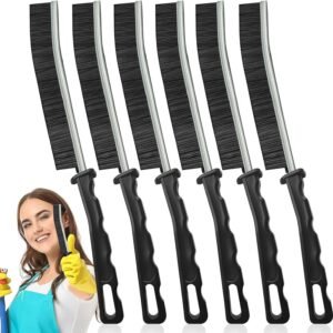 6Pcs Hard Bristle Crevice Cleaning Brush-Thin Gap Cleaning Brush, Small Cleaning Brush, Grout Brush, Kitchen Brush, Cleaning Tools for Toilet, Bathroom, Home, Bathtub, Sink, Household, Window