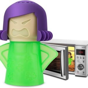 Angry Mama Microwave Cleaner Angry Mom Microwave Oven Steam Cleaner and Disinfects With Vinegar and Water for Kitchens, Steamer Cleaning Equipment Cleans the Crud in Minutes (Green)