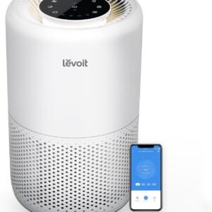 LEVOIT Air Purifier for Home Bedroom, Smart WiFi Alexa Control, Covers up to 916 Sq.Foot, 3 in 1 Filter for Allergies, Pollutants, Smoke, Dust, 24dB Quiet for Bedroom, Core 200S-P, White