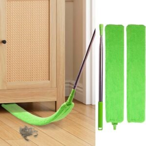 Retractable Gap Dust Cleaner, Bafezoze Gap Cleaning Brush with Long Extension Pole, Flat Duster Under Fridge Appliance Furniture Stove Oven Door Couch