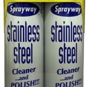 Sprayway Stainless Steel Cleaner, 2/15oz Can, Pack of 2