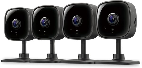 Tapo by TP-Link 1080P Indoor Security Camera for Baby Monitor, Pet Camera w/Motion Detection, 2-Way Audio, Night Vision, Cloud & SD Card Storage, Works w/Alexa & Google Home, Black, C101(4-Pack)
